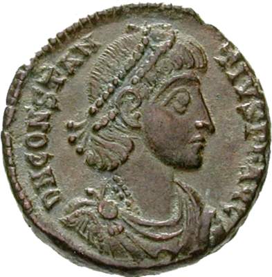Die ersten &frac12; Centenionalis der M&uuml;nzgeschichte: "Constantius II."!