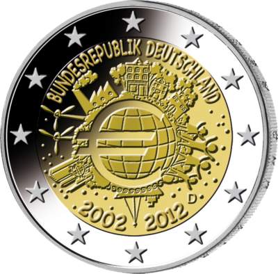 2-Euro-Gedenkm&uuml;nze "Deutschland&ldquo;