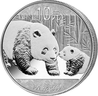 Panda-M&uuml;nze aus China