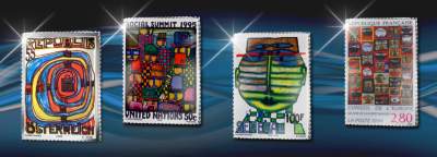"Hundertwasser Silberbriefmarken-Edition" - Kollektion