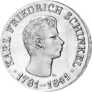 Die Erste DDR-Gedenkm&uuml;nzezu Ehren von Karl Friedrich Schinkel