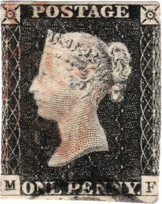 Die Briefmarke One Penny Black - borek.de